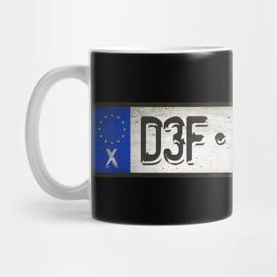 D3F - L3PP4RD Car license plates Mug